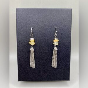 🌞Citrine Chain Tassel Earrings